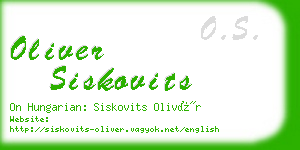 oliver siskovits business card